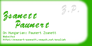 zsanett paunert business card